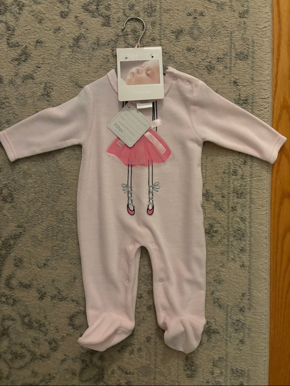 Pink Ballerina Footed One-Piece